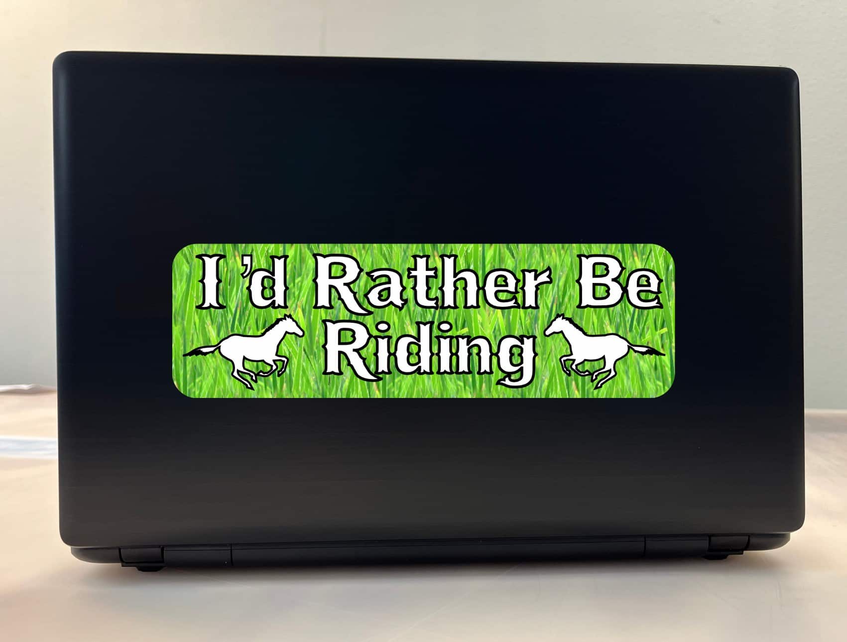 10in x 3in Id Rather Be Riding Horses Bumper Sticker Decal Vinyl Window Stickers Decals Car