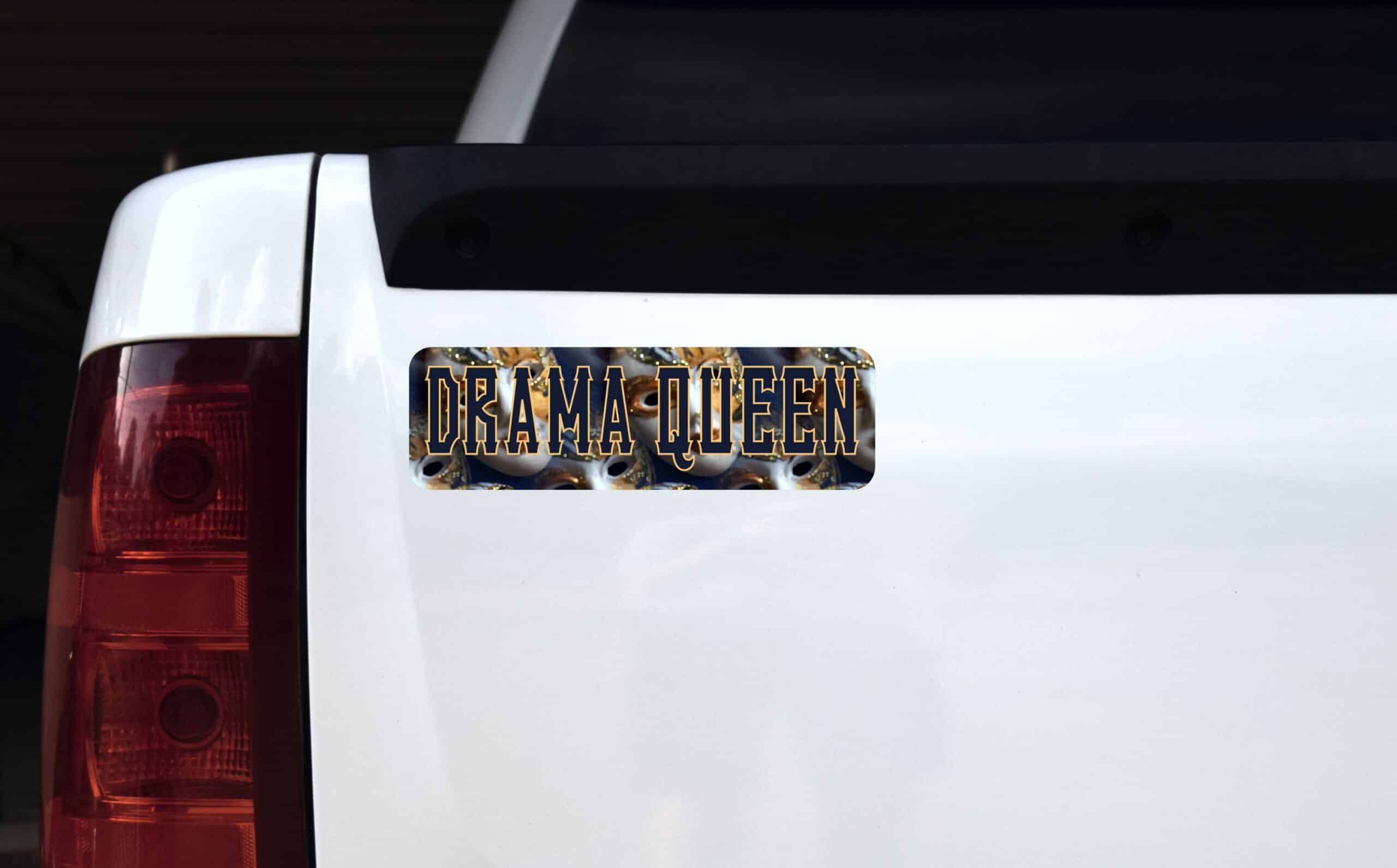 10in x 3in Drama Queen Bumper Sticker Decal Vinyl Window Stickers Decals Car