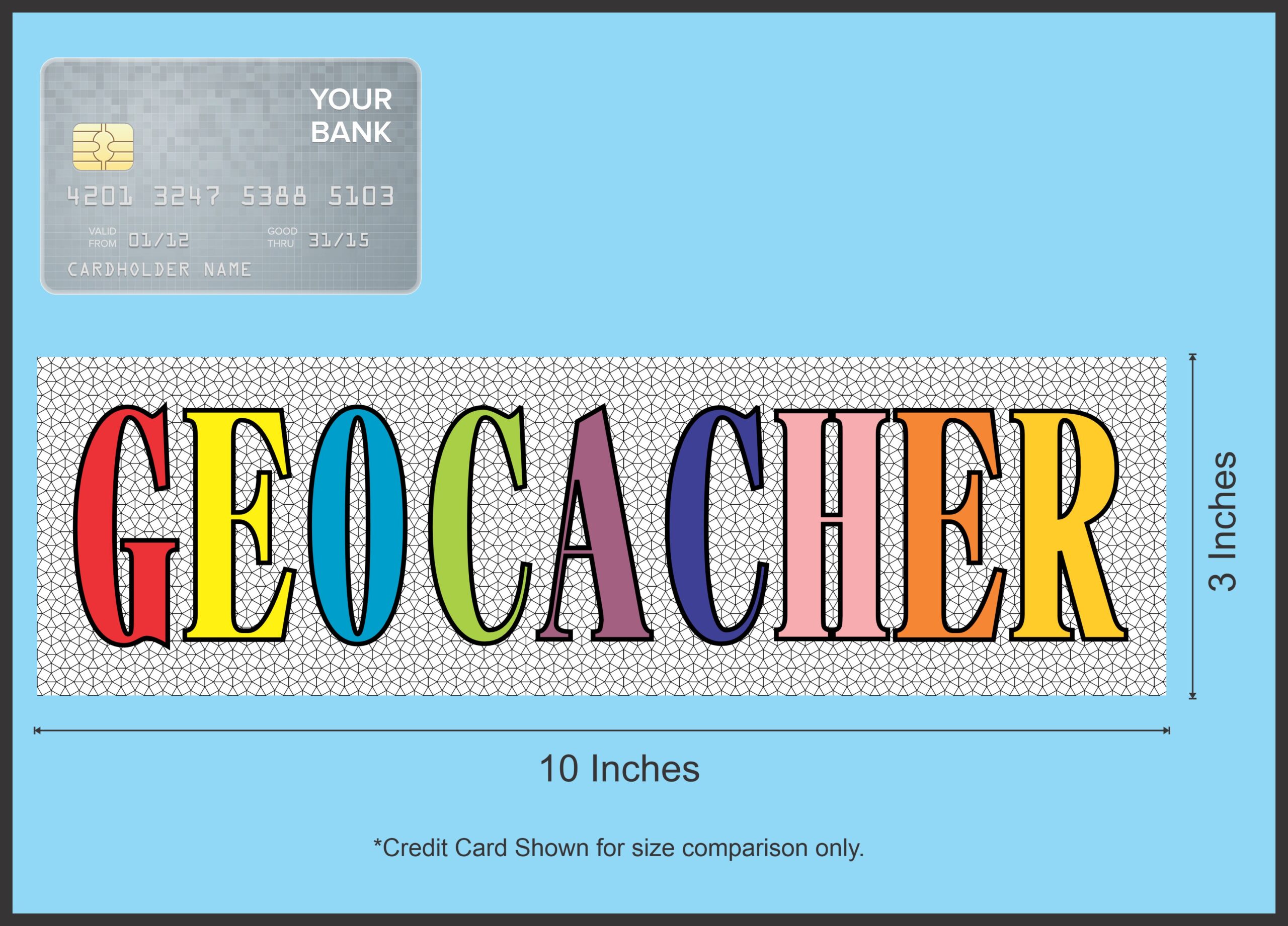 10in x 3in Geocacher Geocache Bumper Stickers Decals car Window Sticker decal