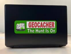 10in x 3in Geocacher The Hunt Is On Bumper Stickers Vinyl Decals Car Sticker Decal