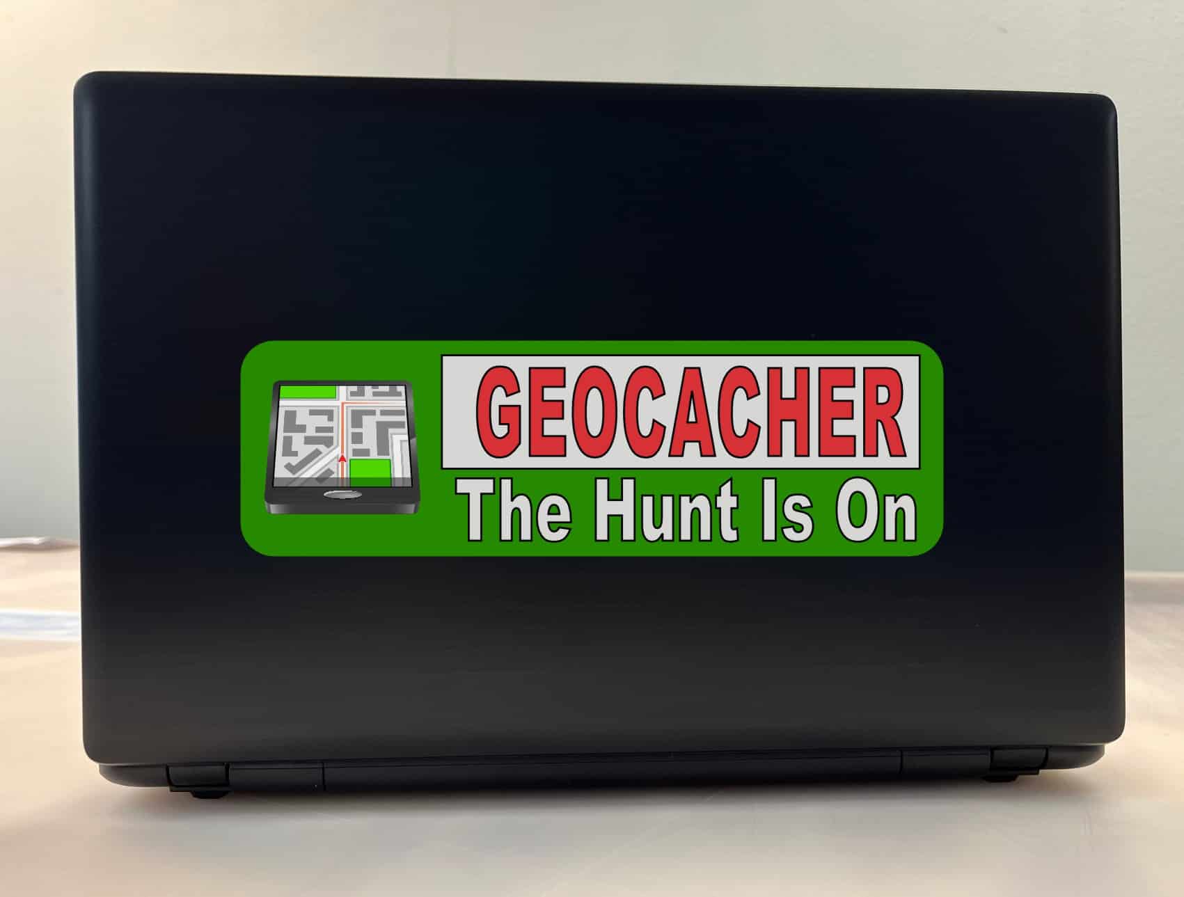 10in x 3in Geocacher The Hunt Is On Bumper Stickers Vinyl Decals Car Sticker Decal