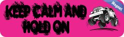 Alternative view of 10in x 3in Pink Keep Calm Hold On Magnet