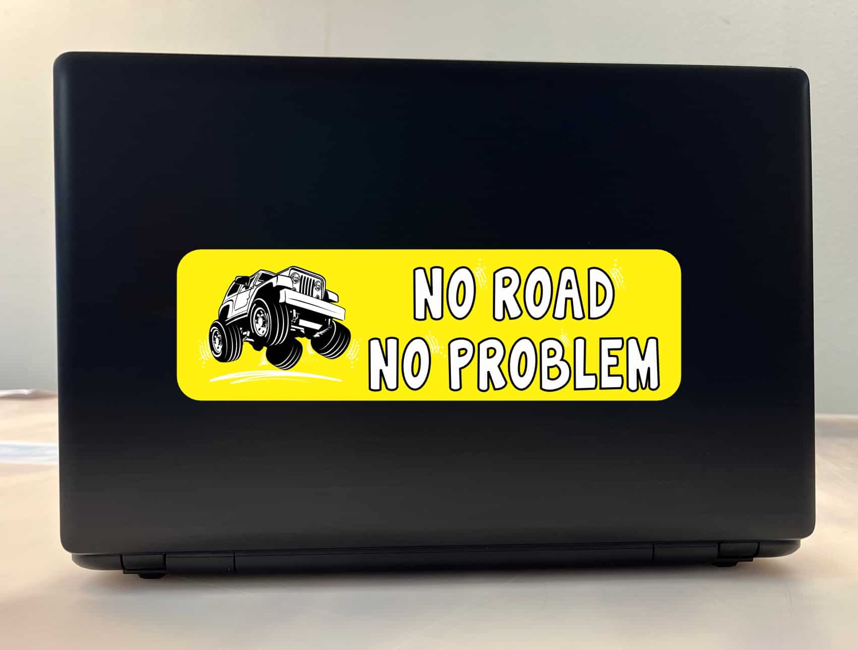 10in x 3in No Road No Problem Vinyl Sticker - Image 3