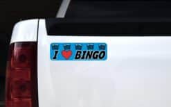 10in x 3in I Love Bingo Heart Magnet Magnetic Vehicle Sign