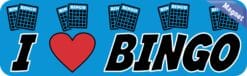 10in x 3in I Love Bingo Heart Magnet Magnetic Vehicle Sign