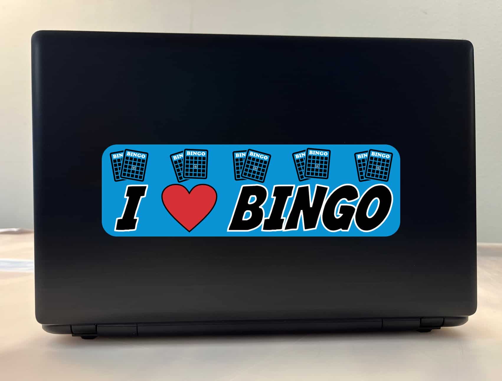 10in x 3in I Love Bingo Heart Bumper Sticker Vinyl Window Decal