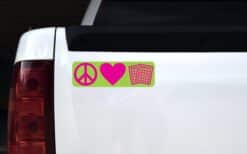 10in x 3in Peace Love Bingo Heart Magnet Magnetic Vehicle Sign