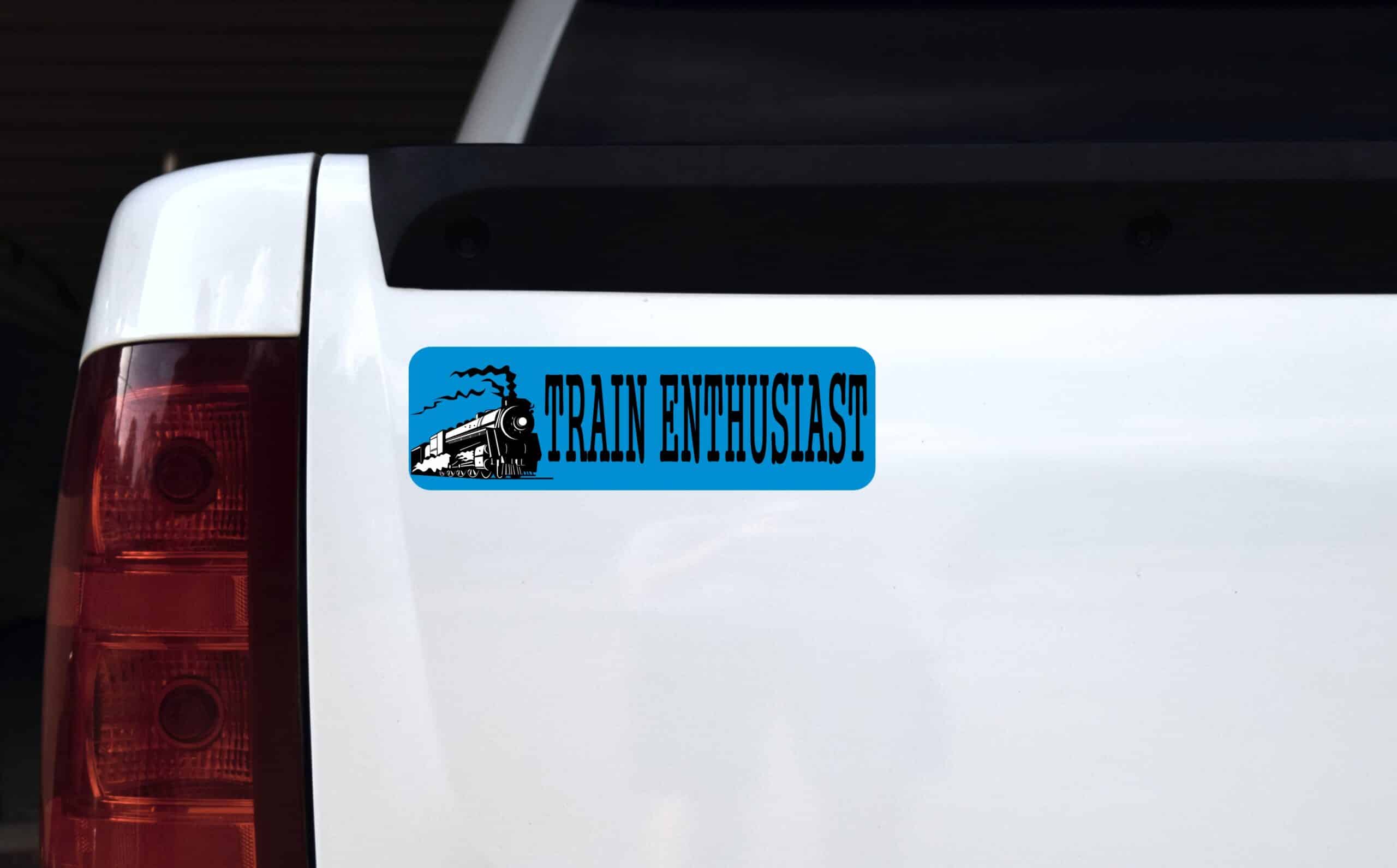 10in x 3in Train Enthusiast Bumper Sticker Window Stickers Vinyl Decals Car Decal