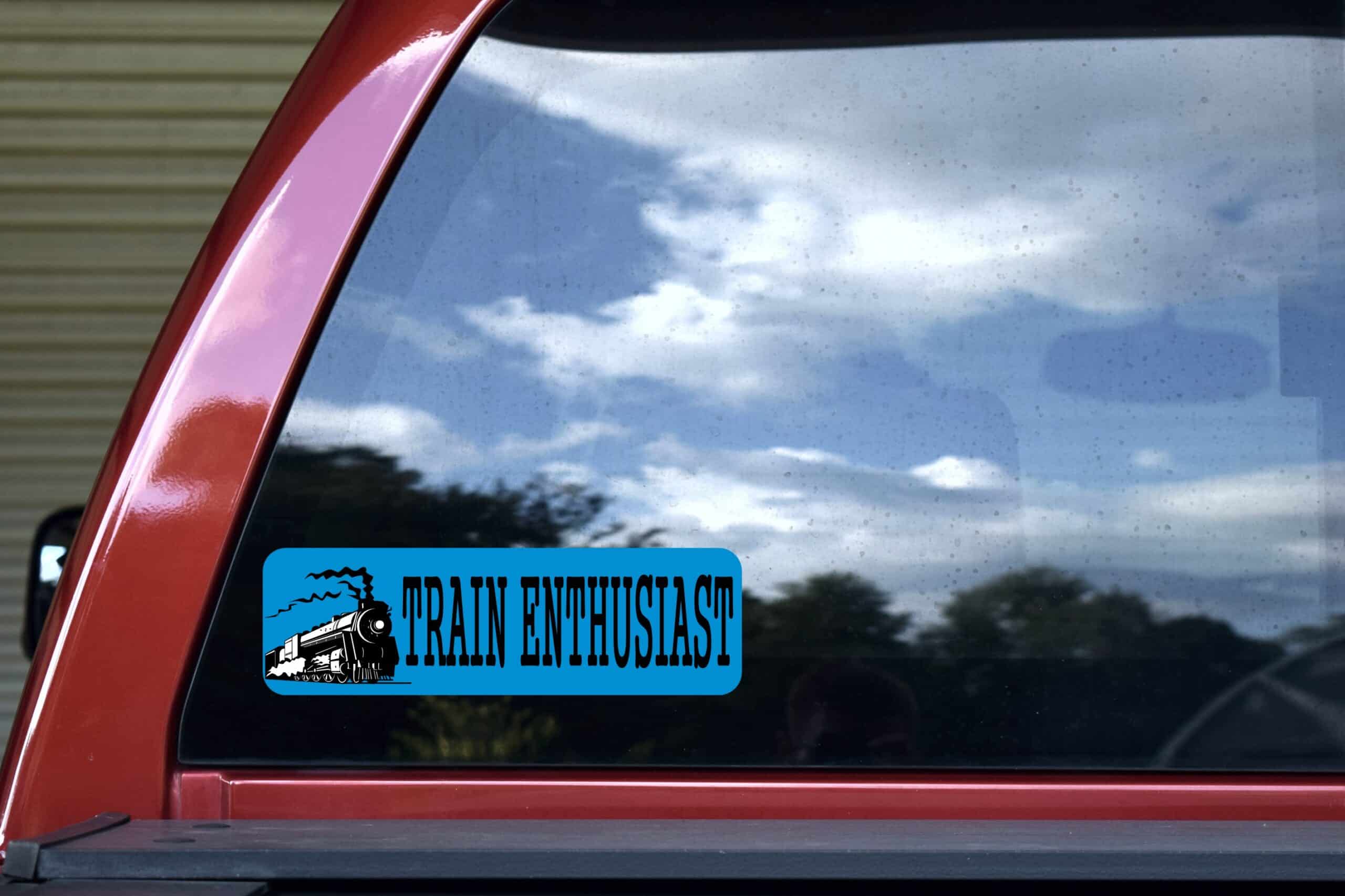 10in x 3in Train Enthusiast Bumper Sticker Window Stickers Vinyl Decals Car Decal