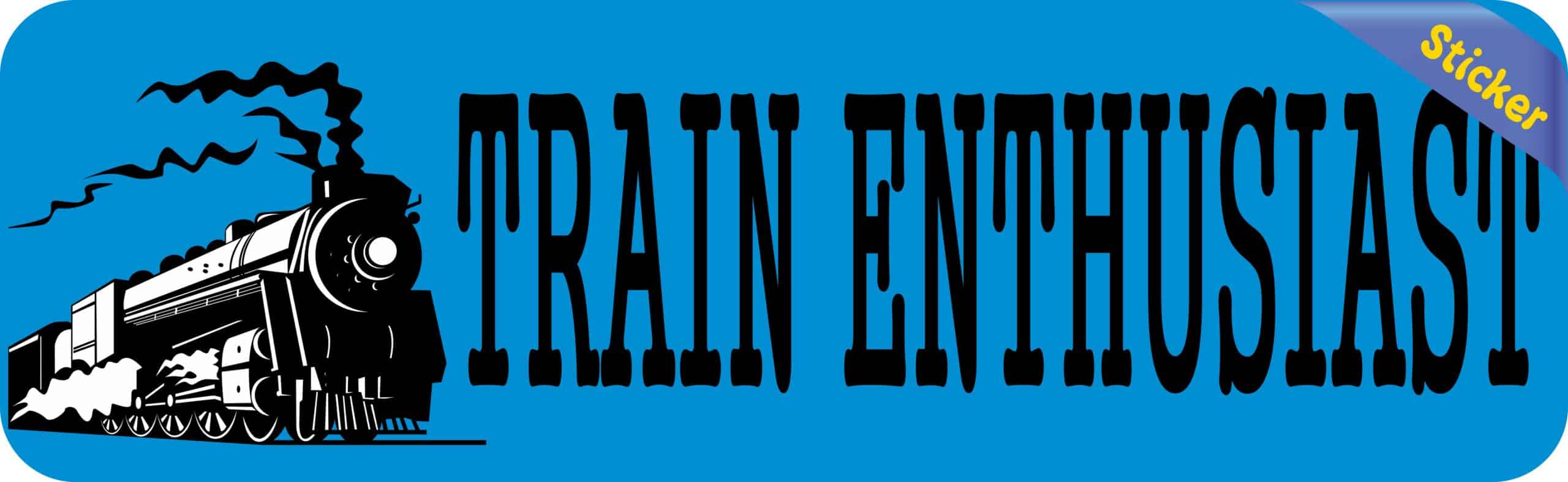 10in x 3in Train Enthusiast Bumper Sticker Window Stickers Vinyl Decals Car Decal