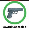 Lawful Concealed Carry Allowed Magnet