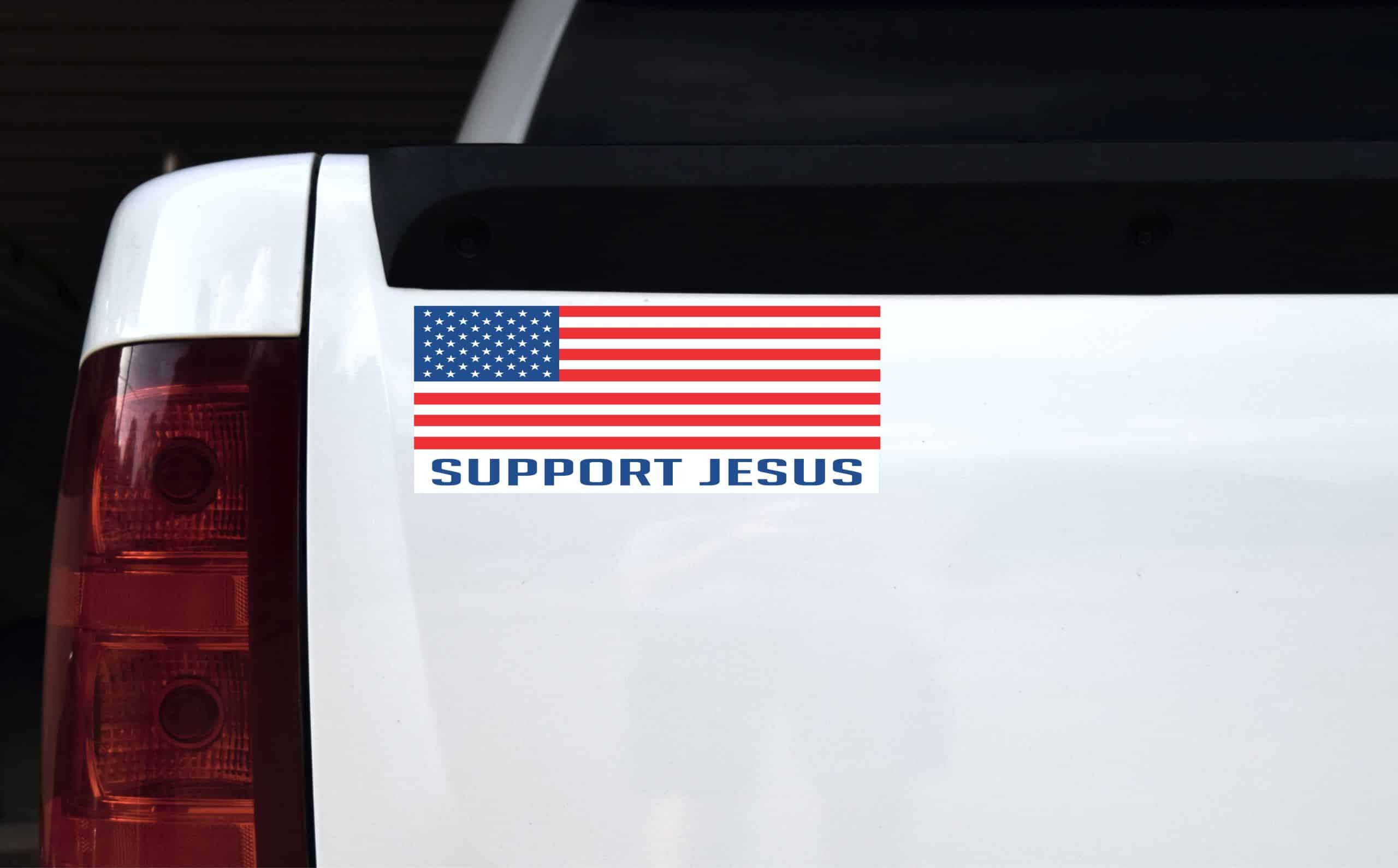 StickerTalk Support Jesus Magnet, 10 inches x 4 inches