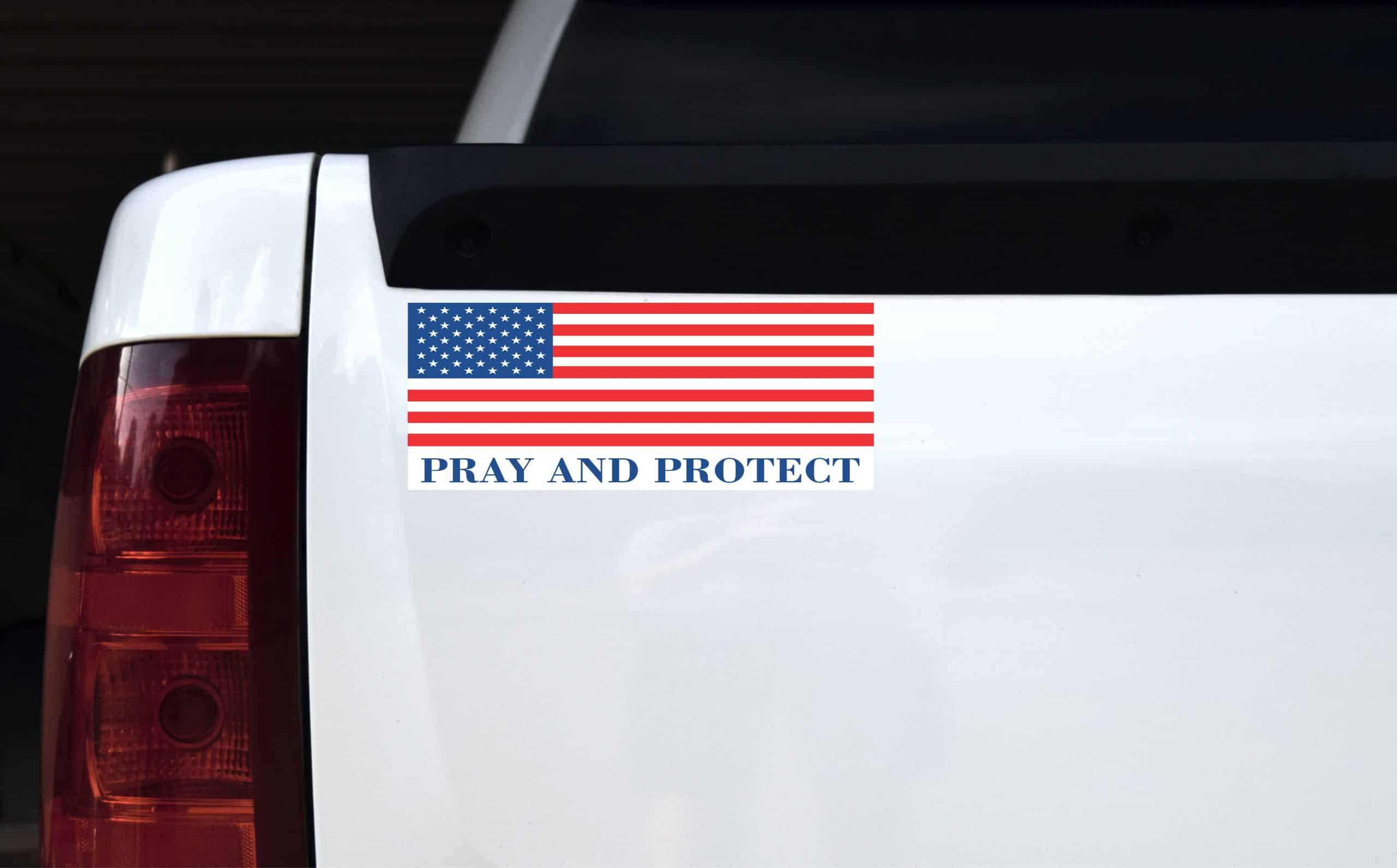 StickerTalk Pray and Protect Magnet, 10 inches x 4 inches