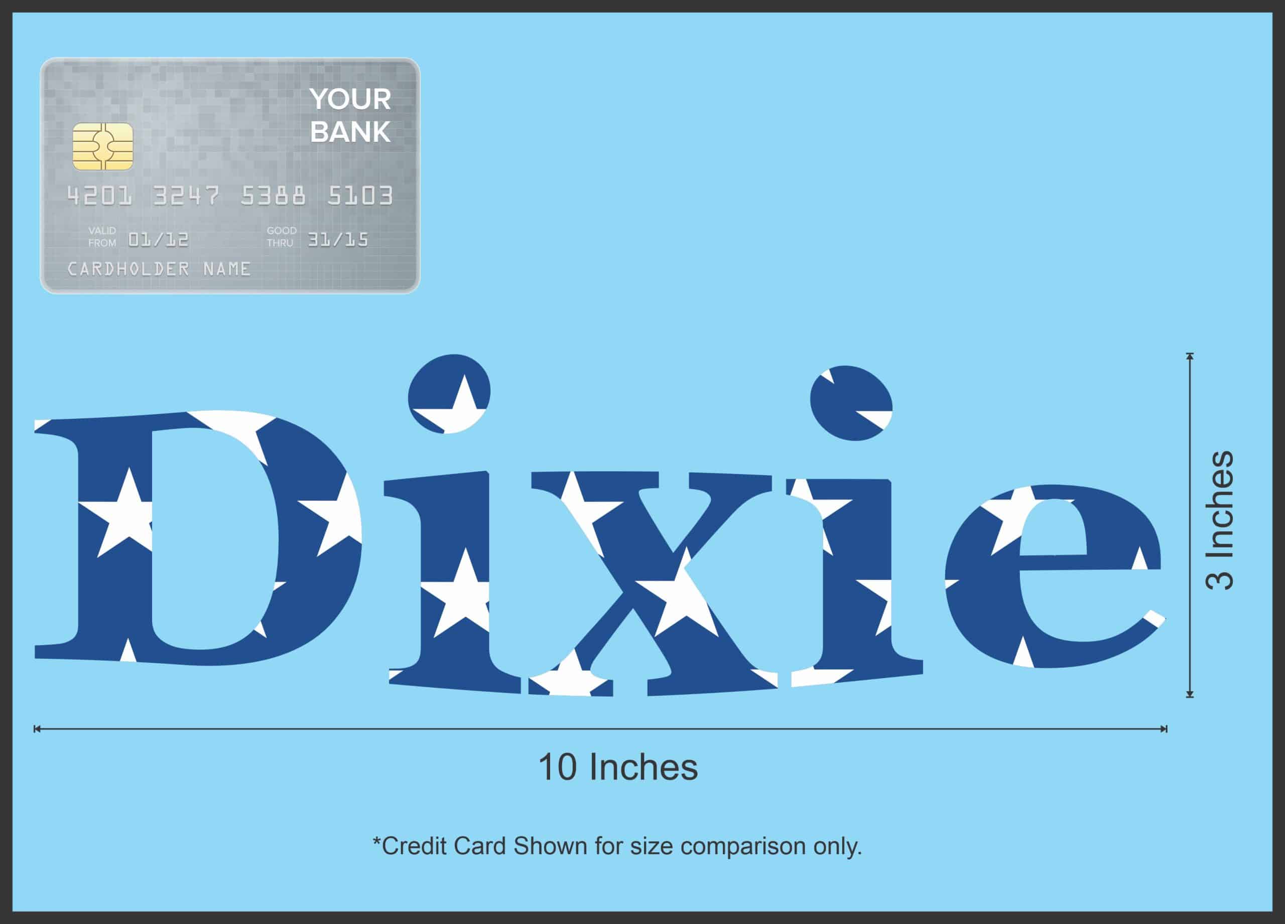 StickerTalk Die Cut Dixie Vinyl Sticker, 10 inches x 3 inches - Image 6