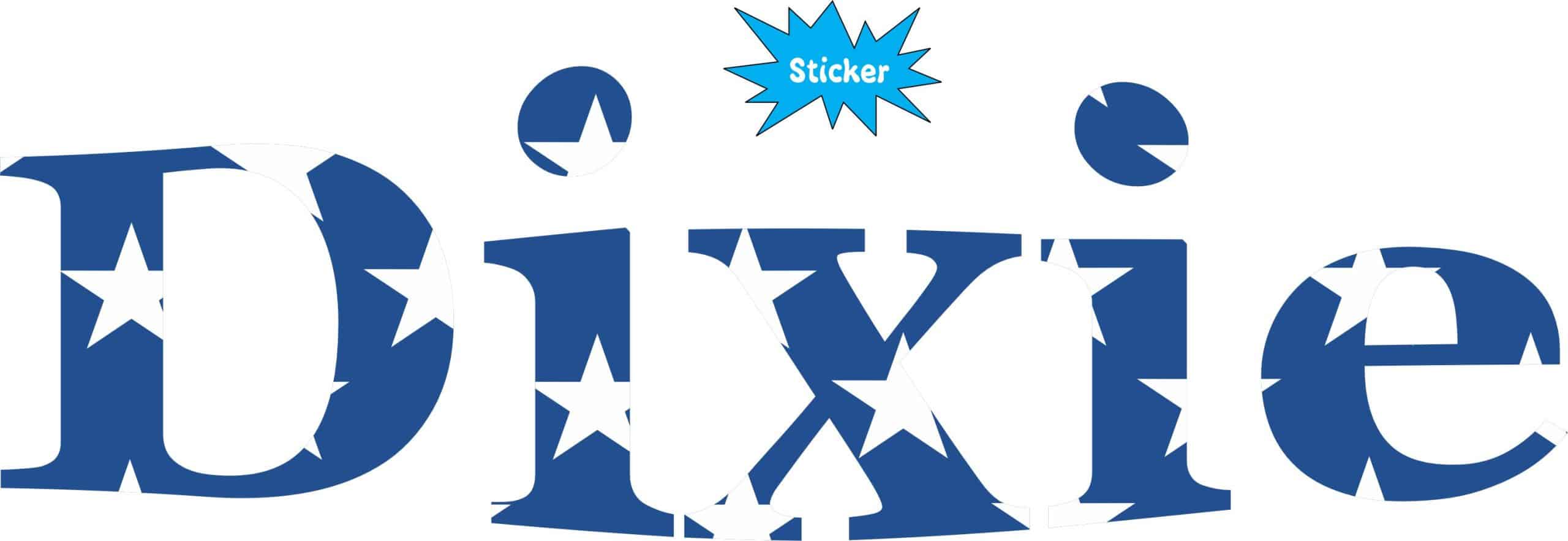 StickerTalk Die Cut Dixie Vinyl Sticker, 10 inches x 3 inches - Image 2