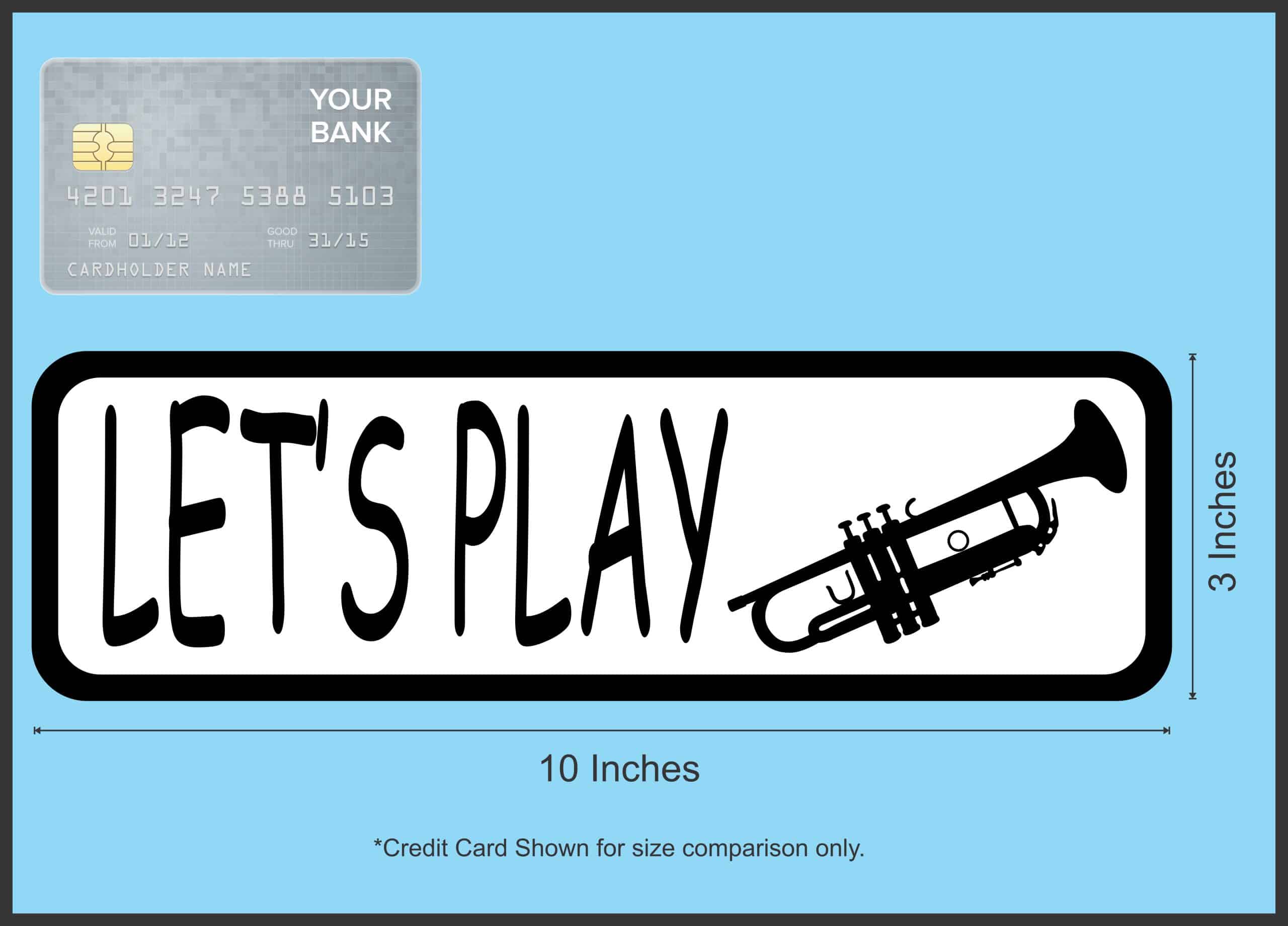 StickerTalk Lets Play Trumpet Magnet, 10 inches x 3 inches - Image 4