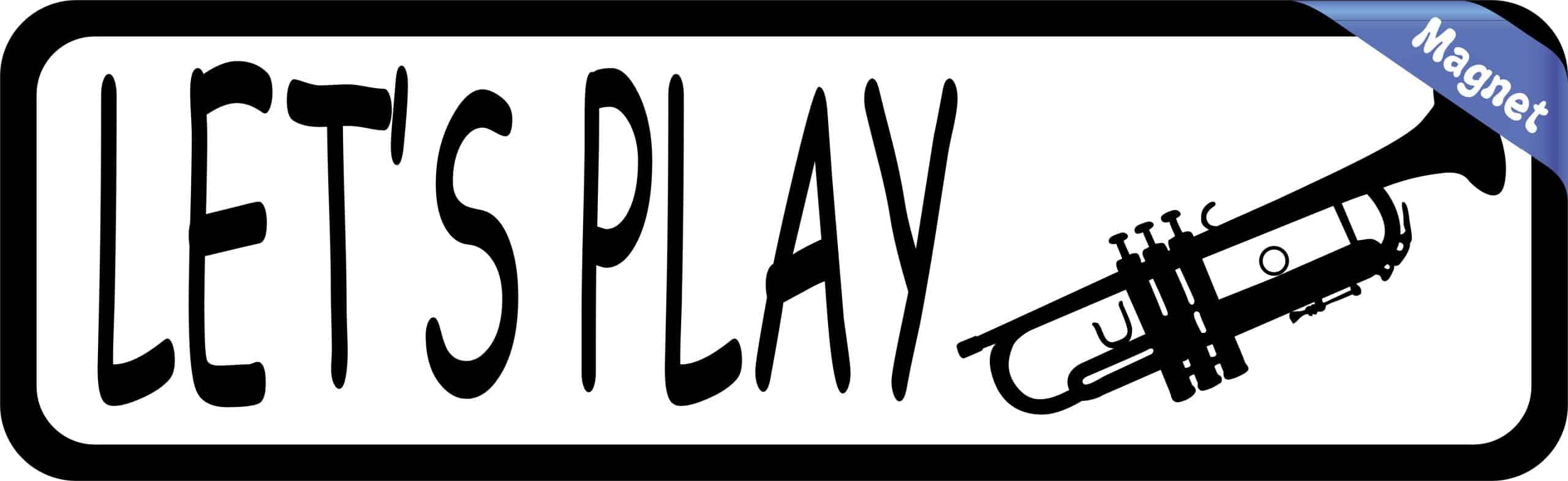 StickerTalk Lets Play Trumpet Magnet, 10 inches x 3 inches - Image 3