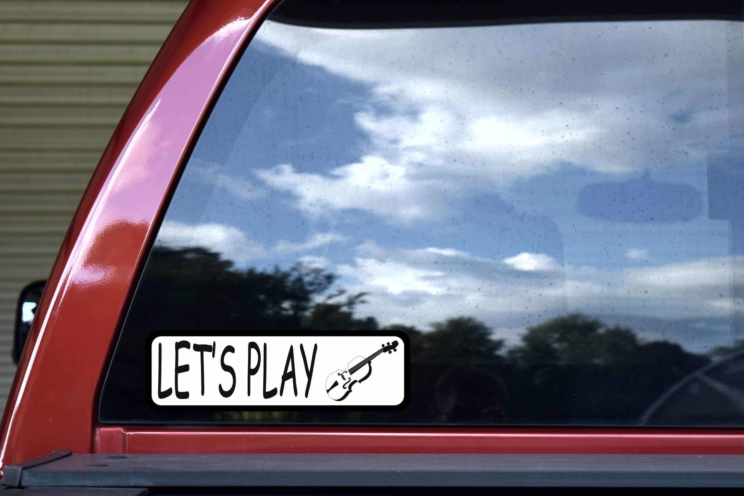 StickerTalk Lets Play Violin Vinyl Sticker, 10 inches x 3 inches - Image 5