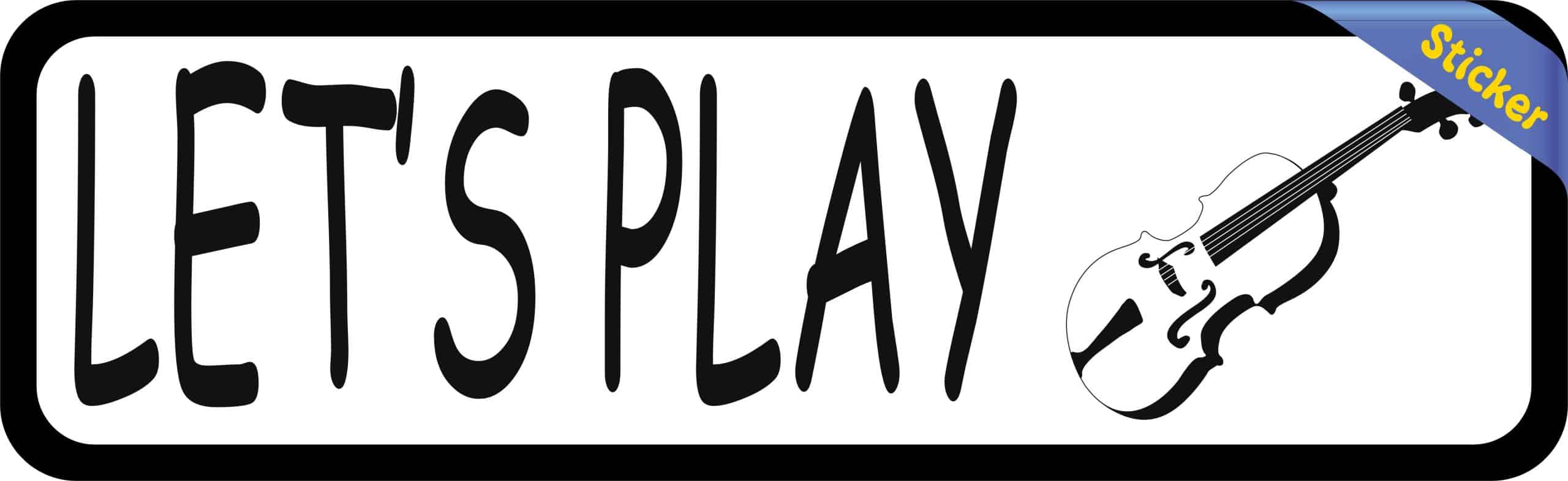StickerTalk Lets Play Violin Vinyl Sticker, 10 inches x 3 inches - Image 3