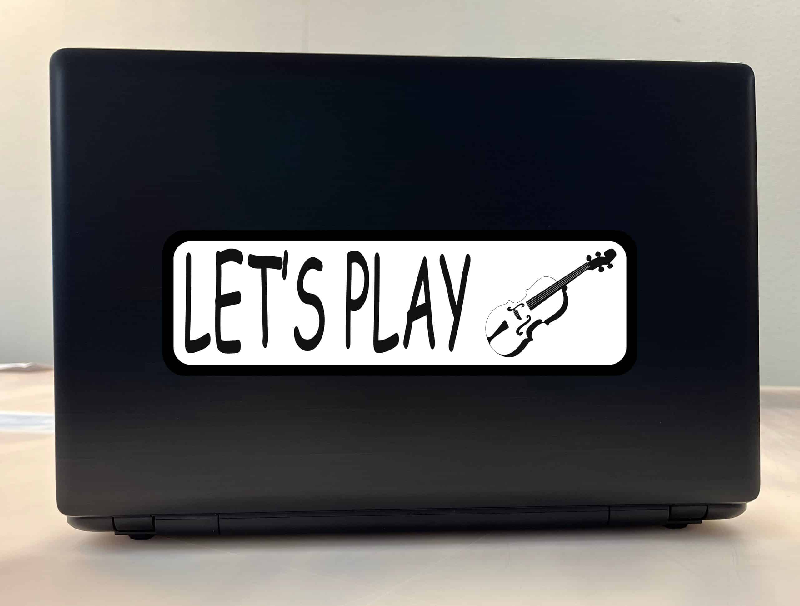 StickerTalk Lets Play Violin Vinyl Sticker, 10 inches x 3 inches - Image 4