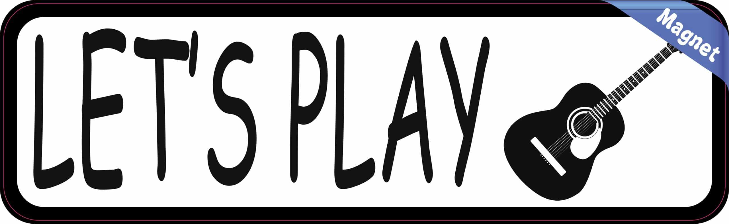 StickerTalk Lets Play Guitar Magnet, 10 inches x 3 inches - Image 3