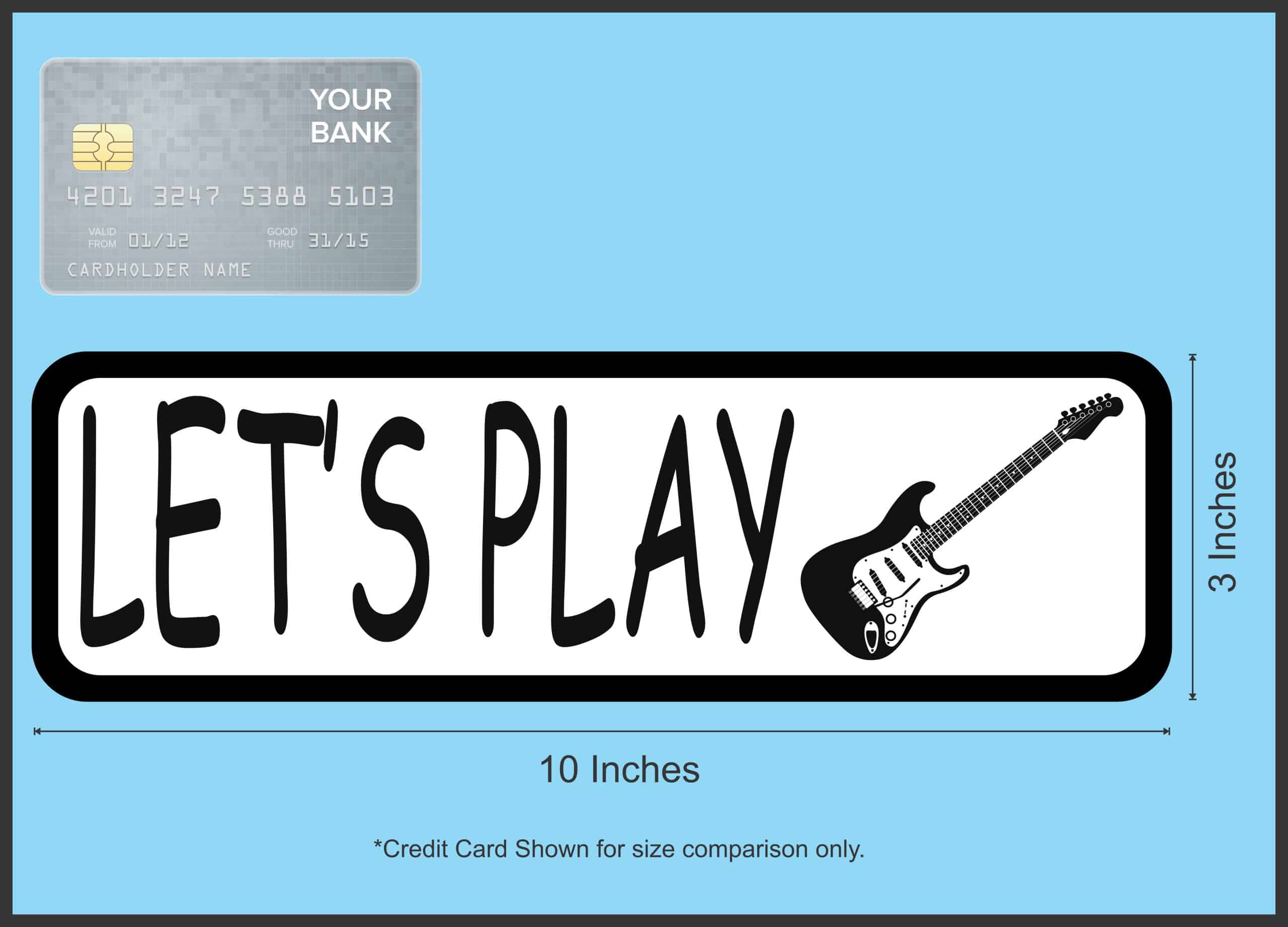 StickerTalk Lets Play Electric Guitar Magnet, 10 inches x 3 inches - Image 4