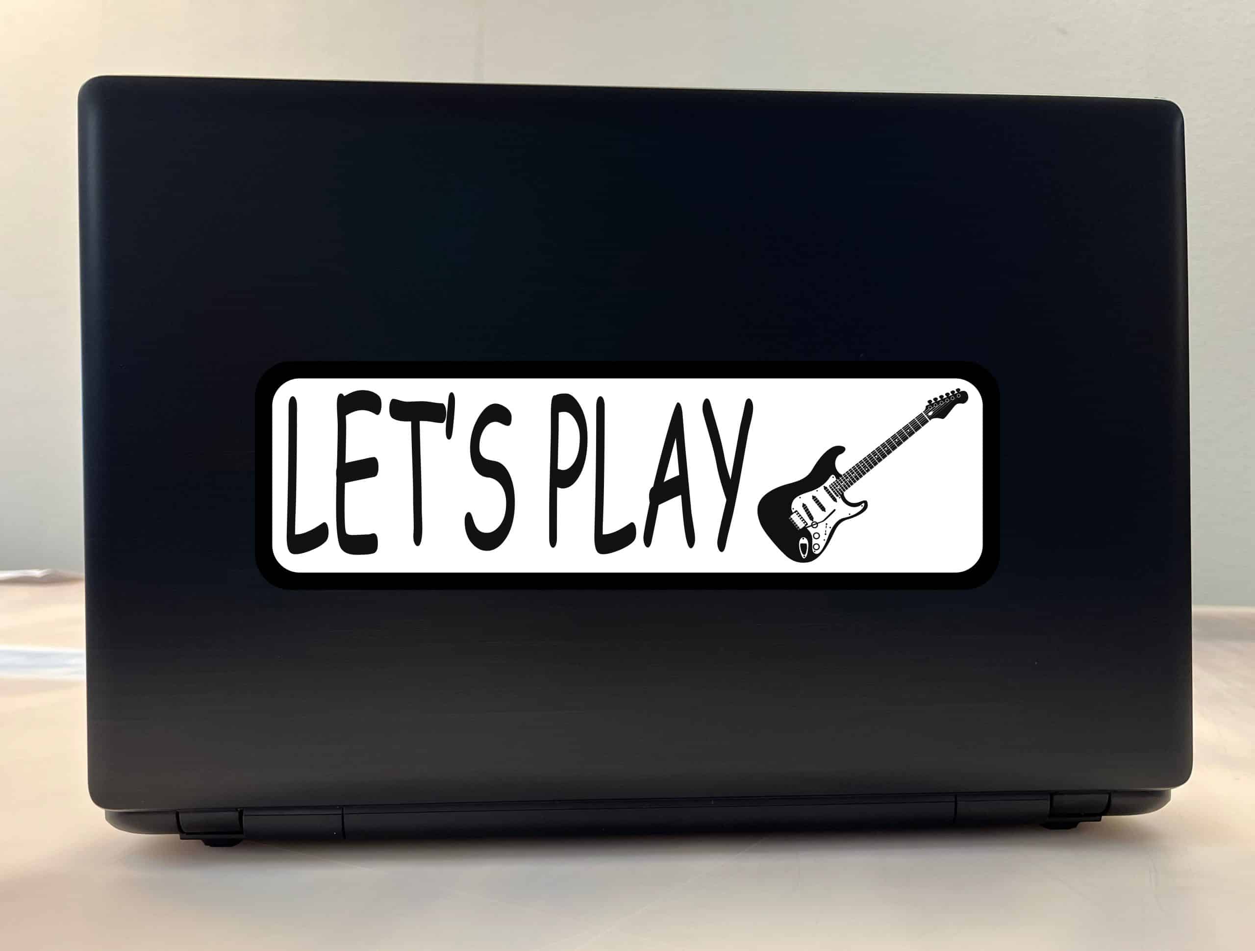 StickerTalk Lets Play Electric Guitar Vinyl Sticker, 10 inches x 3 inches - Image 4