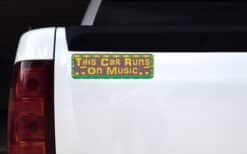 This Car Runs On Music Vinyl Sticker