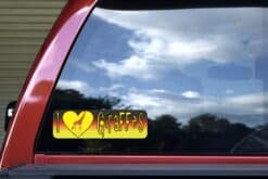 10in x 3in I Heart Giraffes Love Animals Bumper Sticker Vinyl Window Decal