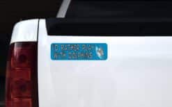 10in x 3in Id Rather Play With Dolphins Animals Bumper Sticker Vinyl Window Decal