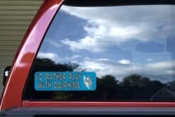 10in x 3in Id Rather Play With Dolphins Animals Bumper Sticker Vinyl Window Decal