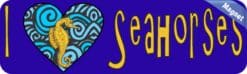 10in x 3in I Heart Seahorses Love Sea Horses Animals Magnet Magnetic Vehicle Sign