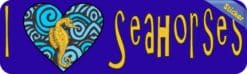 10in x 3in I Heart Seahorses Love Sea Horses Animals Bumper Sticker Vinyl Window Decal