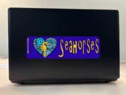 10in x 3in I Heart Seahorses Love Sea Horses Animals Bumper Sticker Vinyl Window Decal