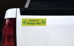 10in x 3in Have a Hoppy Day magnet bumper magnetic magnets frog happy frogs