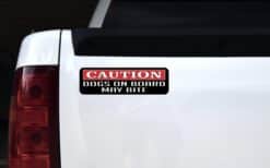 10in x 3in Caution Dogs On Board May Bite Magnet Magnetic Vehicl