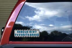 10in x 3in Rescue Is My Favorite Breed Bumper Sticker Vinyl Window Decal