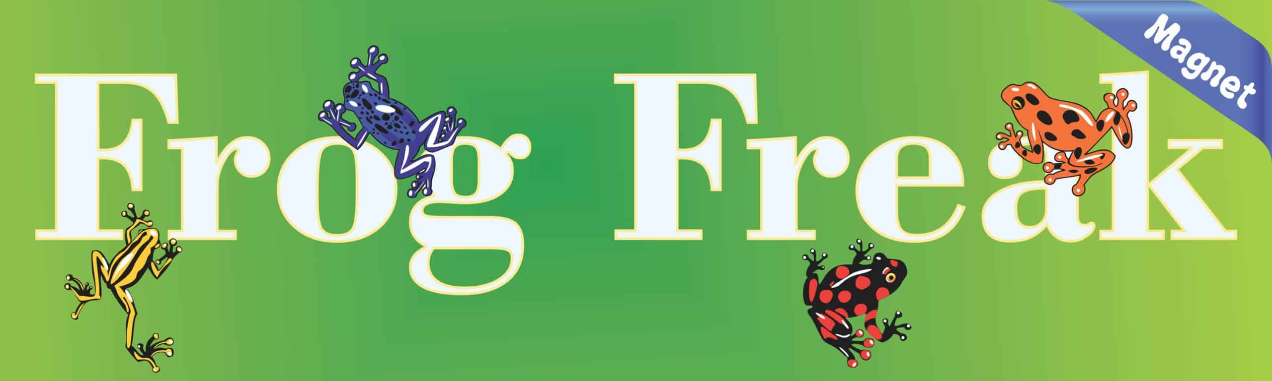 10in x 3in Frog Freak vinyl magnet bumpers car magnetic frogs magnet
