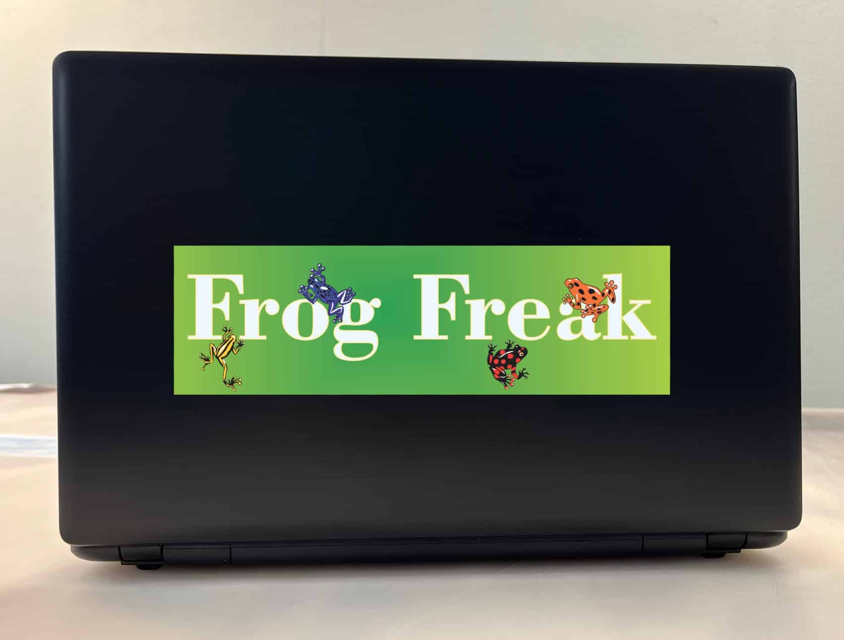 10in x 3in Frog Freak vinyl bumper stickers car window decals decal frogs sticker