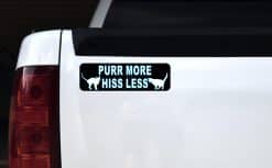 Purr More Hiss Less Cat Sticker