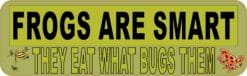 10 inx 3in Frogs Are Smart Bumper Sticker Frog Car Window Stickers Decal Decals