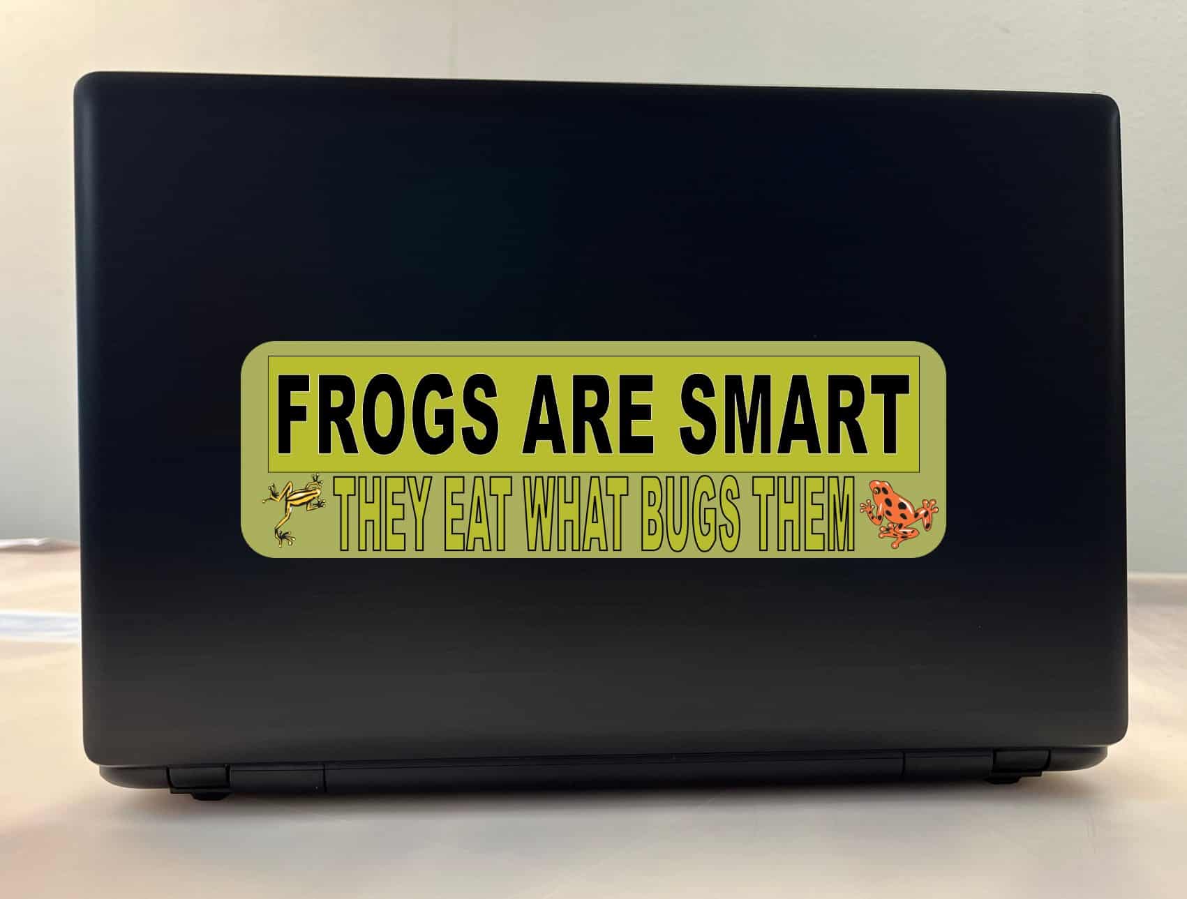 10 inx 3in Frogs Are Smart Bumper Sticker Frog Car Window Stickers Decal Decals
