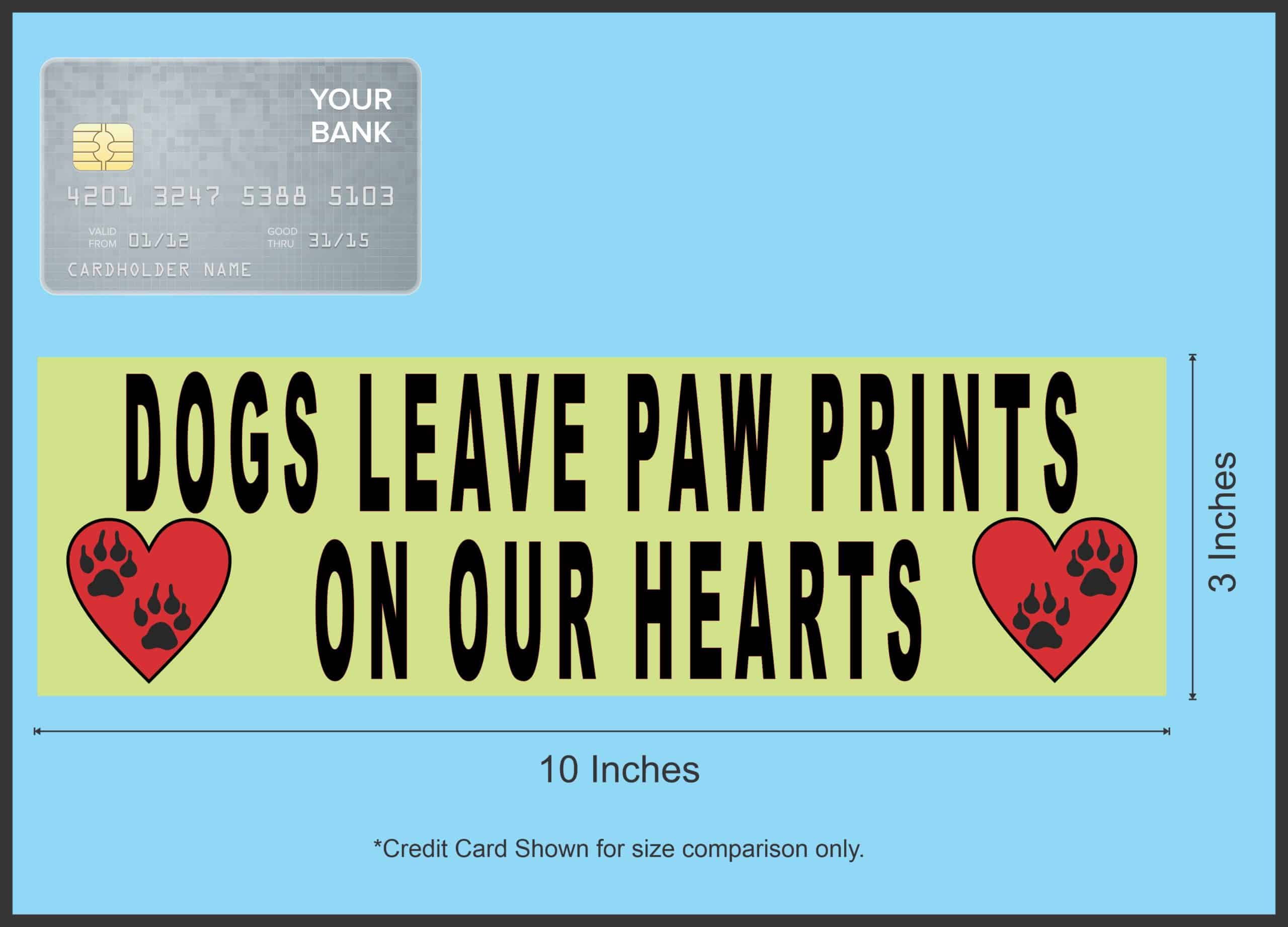 10in x 3in Dogs Leave Paw Prints magnet bumper Dog magnetic magnets Car - Image 4
