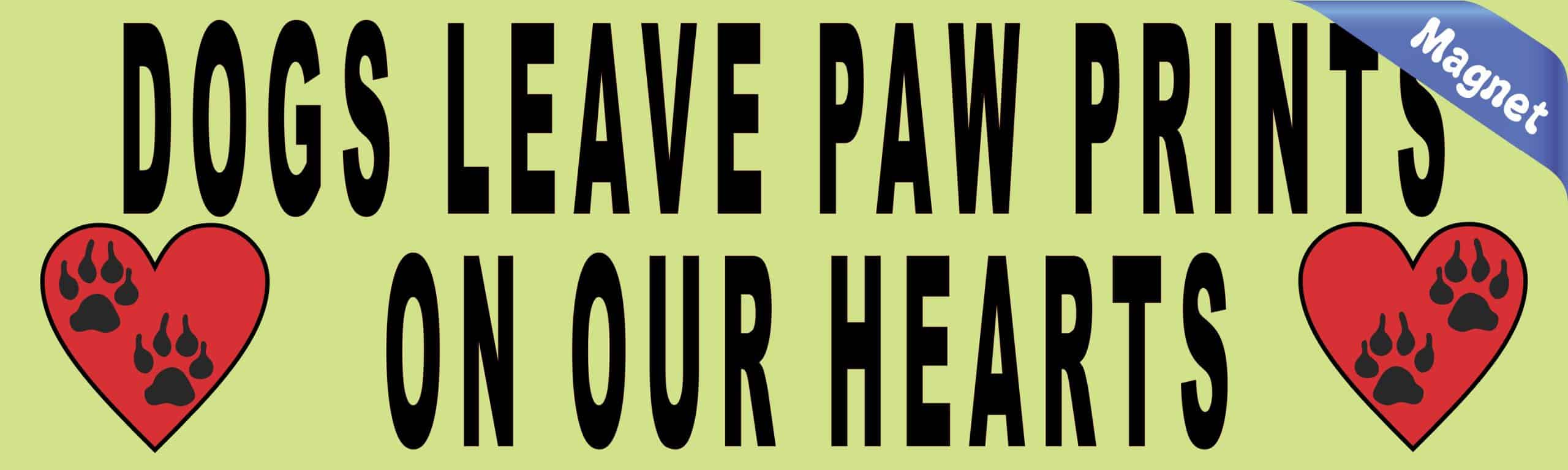 10in x 3in Dogs Leave Paw Prints magnet bumper Dog magnetic magnets Car - Image 2