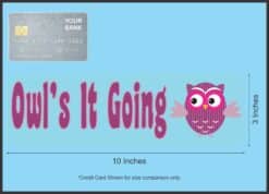 10in x 3in Owls it Going magnet bumper Owl Car Owl magnetic magnets