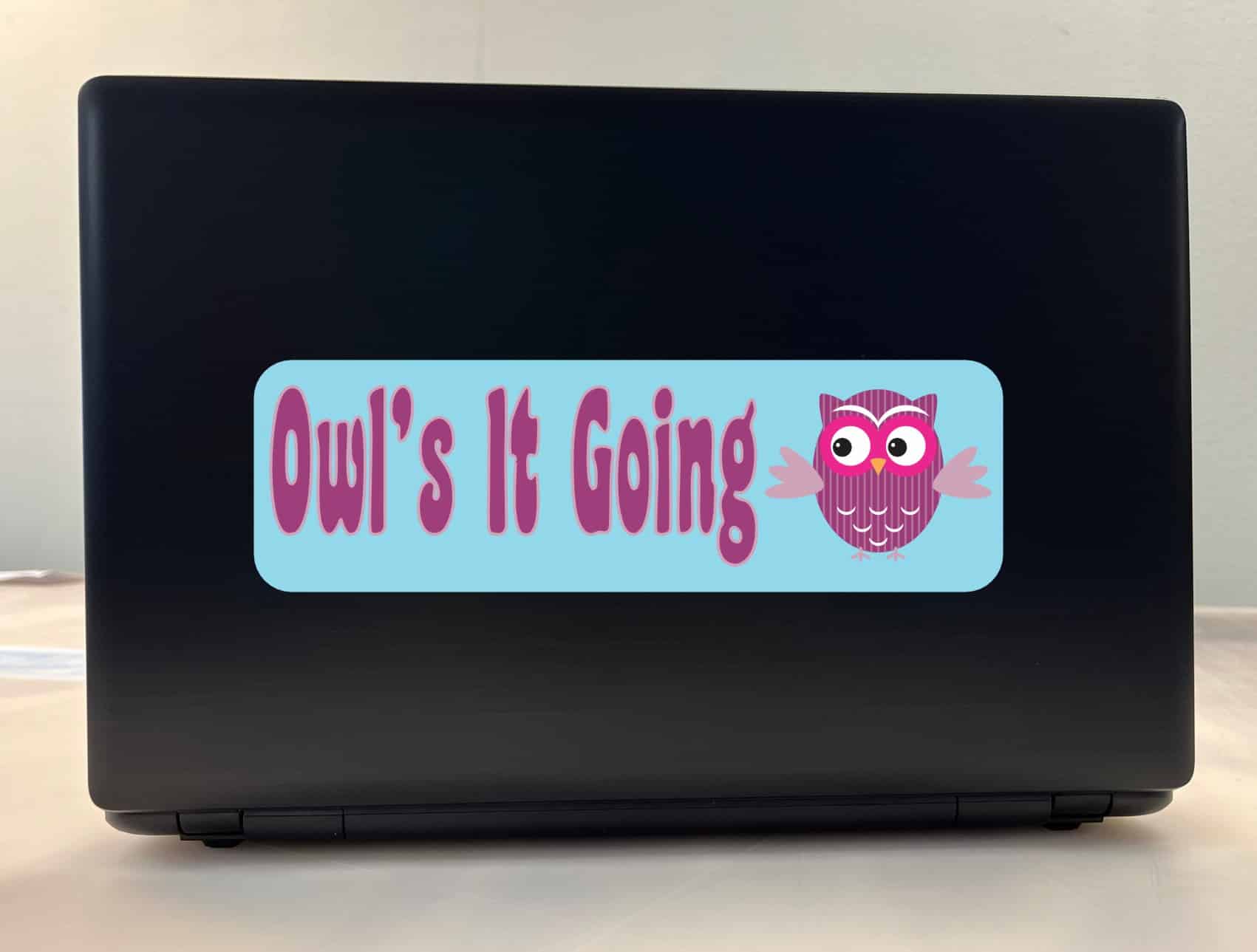 10in x 3in Owls it Going Bumper Sticker Decal Owl Car Owl Window Stickers Decals
