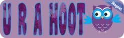 10in x 3in U R A Hoot Vinyl magnet bumper  Owl Car Owls magnetic magnets