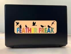 10in x 3in Feather Freak Birds Bird Bumper Sticker Decal Vinyl Stickers Decals
