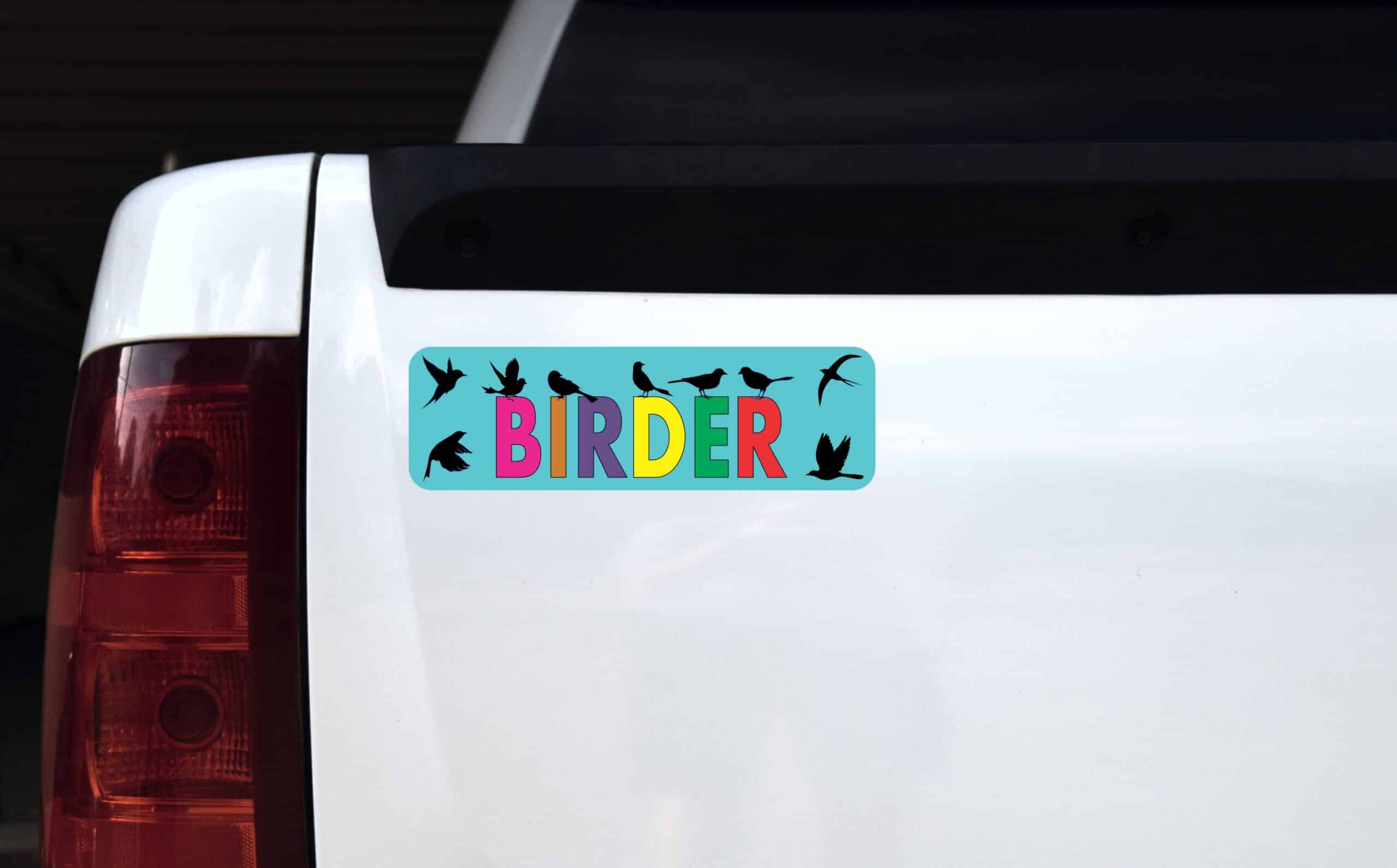 10in x 3in Birder Bird Watching Birds Bumper Sticker Decal Vinyl Stickers Decals