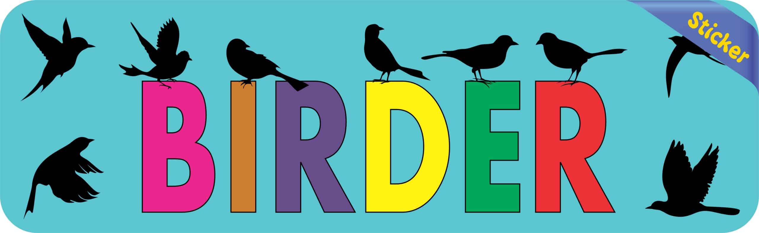 10in x 3in Birder Bird Watching Birds Bumper Sticker Decal Vinyl Stickers Decals